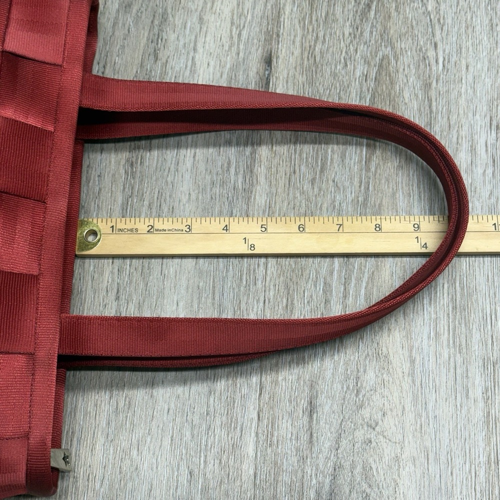 HARVEYS "The Original" Red SEATBELT BAG Shoulder Tote Zip Purse Crimson USA - Picture 16 of 16